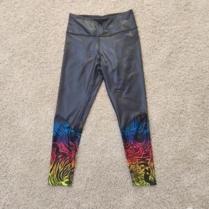 Zumba Seventies High Waisted Ankle Leggings Size L